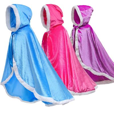 China One-Piece Cape Princess Elsa Dress Up Christmas Costume Children's Clothing For Kids for sale