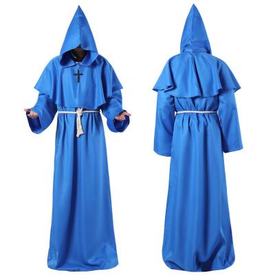 China One-Piece Ancient Priest Wizard Halloween Garment Halloween cosplay long dress Death costume for sale