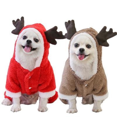 China American Amazon Winter Series Stocked Christmas Moose Costume Dog Christmas Clothes for sale