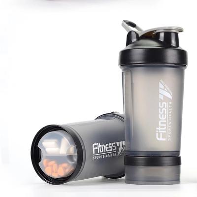 Chine Sustainable OLERD Customized 500ml BPA Free Gym Sport Plastic 3 Layer Protein Shaker Bottle à vendre