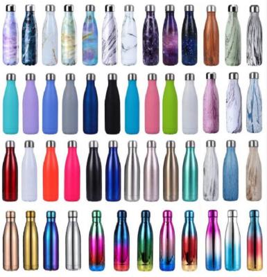 China OLERD Sustainable Eco-Friendly Vacuum Sport Double Wall Stainless Steel Cola Shape Drink Insulated Water Bottles for sale