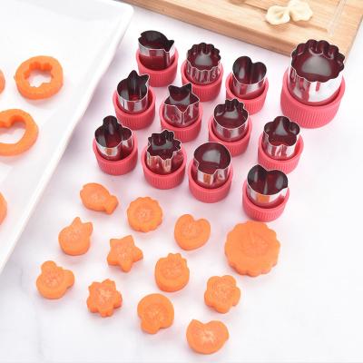 China OLERD Amazon Unique Hot Sale 12pcs Viable Unique Cute Shape Kitchen Utensils Hand Vegetable Slicer Cutting Model Kitchen Tools à venda