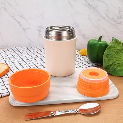 China 500ml PORTABLE Insulated Lunch Container Stainless Steel Hot Bento Lunch Box Vacuum For Kids Adult Food Jar With Spoon Food Thermos for sale