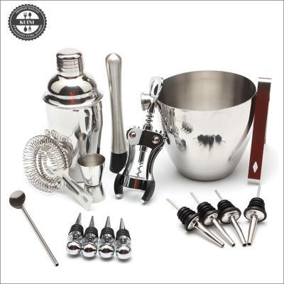 China Viable 16 Piece Wine and Mixing Bartender Kit Cocktail Set for sale