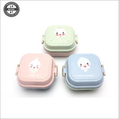 China Wheat Straw Lunch Box Container For Kids Microwavable for sale