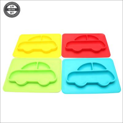 China Sustainable Car Shaped Non-Slip Silicone Kids Seat Mat For Babies for sale