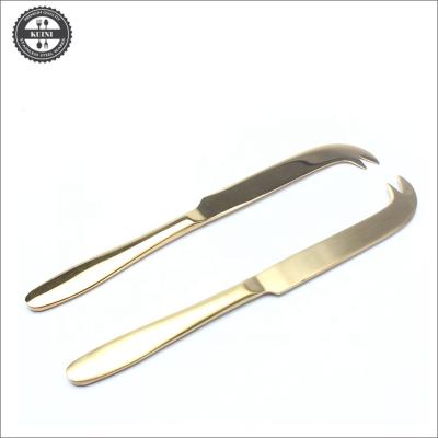 China Sustainable Stainless Steel Gold Promotion Cheese Knife for sale