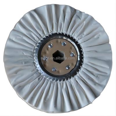 China Durable Folded Cloth Polishing Wheel For Mirror Finishing On Semi-automatic Polishing Machine for sale