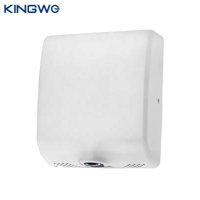 China Hotel Washroom Jet Dryer Stainless Steel Body Automatic White Hand Dryer With HEPA Filter for sale