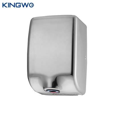 China Durable Stainless Steel Infrared UV Toilet Air Hotel Compact Size Sensor Touchless Wall Mounted Hand Dryer for sale