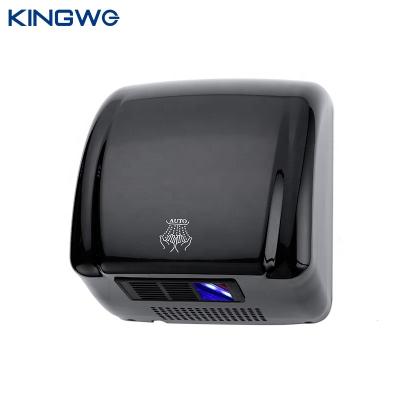 China Hotel Sanitary Ware Wall Mounted Black Stainless Steel Bathroom Touchless Hand Dryer 2100w for sale