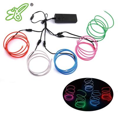 China Offers 360 Degrees Illumination 5 By 1 Meter Portable Battery Operated EL Neon Wire DIY Shapeable For Christmas Decoration for sale