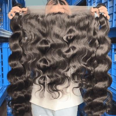 China 13x4 Wave Lace Front Closure 9a Silky Straight Hair, Straight Cuticle Aligned Hair, Raw Virgin Hair Bundles With Lace Closure And Lace Front for sale