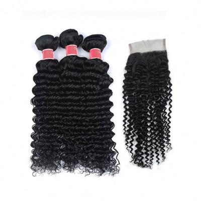 China Top Quality Body Wave Grade 10a Bundles Color, Mink Cambodian Bundles Seller, 40 Inch Curly Deep Wave Hair Mix Bundles With Closure for sale