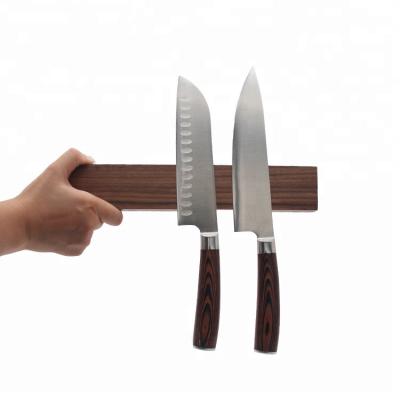 China Industrial Magnet Customized Super Strong 16 Inch Knife Holder Magnetic Walnut Wood Magnetic Knife Bar for sale