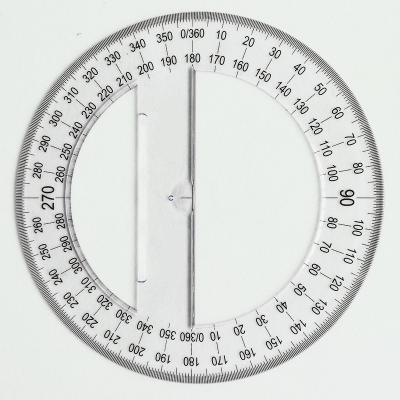 China Plastic Full Circle Protractor In 15 Cm Plastic Clear for sale