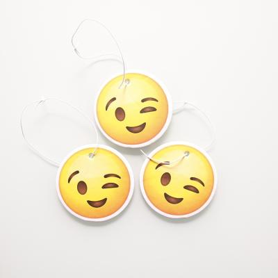 China 2mm cotton custom brand paper personalized smiley face paper air freshener for sale