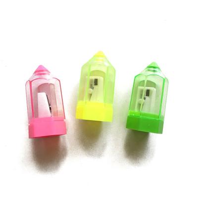 China Wholesale Cheap Sale Custom Hot Single Hole GPPS Sharpener Plastic Pencil Sharpener Cute Funny Fancy Stationery For Kids for sale