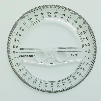 China 15cm Plastic 6 Inch 360 Degree Protractor Circle Protractor Angle Measure for sale