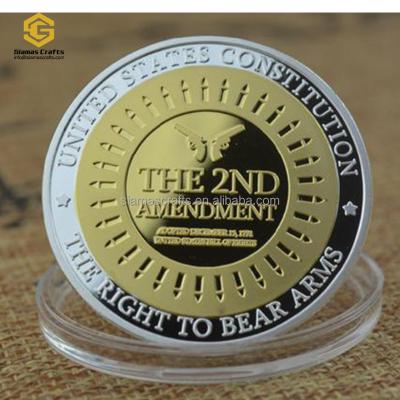 China Real World Gold Plated USA Trump President 2nd Freedom Amendment Will Never Be Repealed Coin for sale