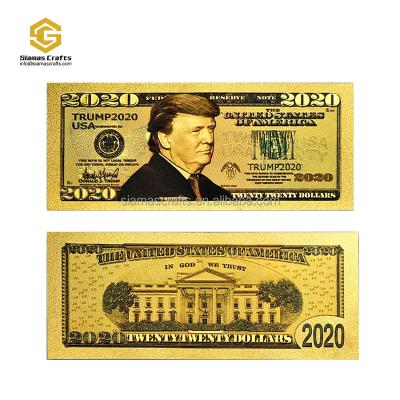 China New Design USA Global American Donald Trump Gold Foil Souvenir Bill Banknotes for sale