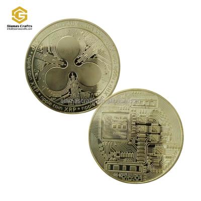 China Blockchain Cryptocurrency Bitcoin Global Pure Physical Coin Gold Color Gift Collectible Coin In Protector Collectable Gift for sale