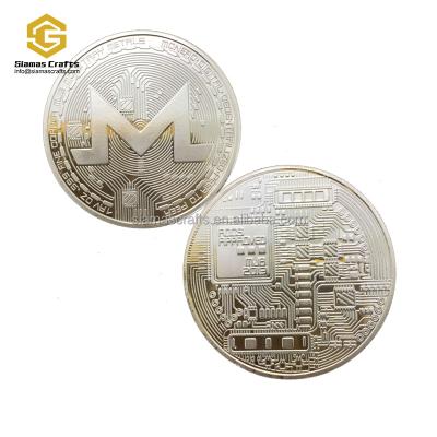 China Global Cryptos Btc Eth Coins Custom White Dogecoin Dash Ripple Ethereum Cardano Litecoin Bitcoin Monero Silver Coin for sale