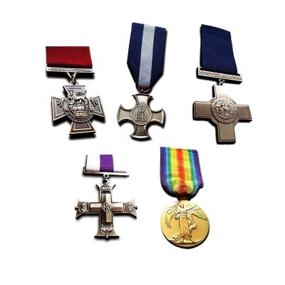 China George Cross WW1 WW2 World Award Sale British German Military Medal with Ribbon for sale