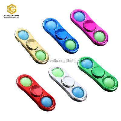 China Various Colors Eco-friendly Decompression 2 Sides ABS Silicone Noise Bubble Busy Spinner Spinning Noise Stress Reliever Adult Toys for sale