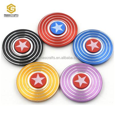 China American Spiderman Captain Hand Flying Fidget Finger Spinner Metal Eco-friendly Decompression for sale