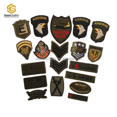 China cheap factory price 3d military army embroidery patches custom iron on embroidery patch for fabric for sale