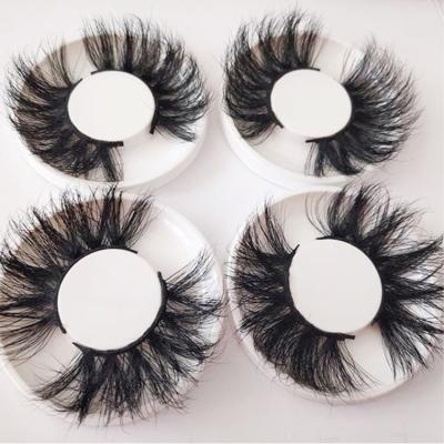 China Stunning Dramatic 3D Mink Lashes Private Label Crisscross Long 25mm for sale