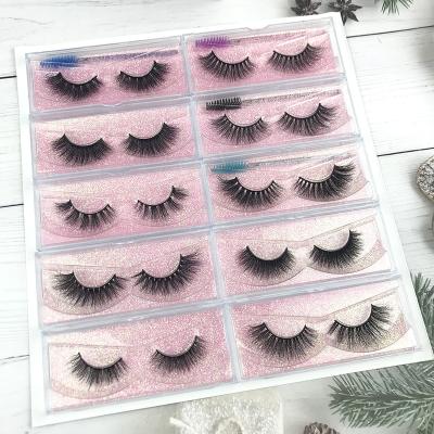 China Natural Soft Mink Lashes Seller Mink Eyelashes Natural Length Full Strip False Eye Lashes for sale