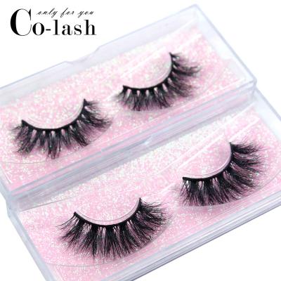 China Wholesale 3d natural mink eyelash long hand made mink lashes custom logo clear plastic acrylic false eyelash packaging box cheap price for sale