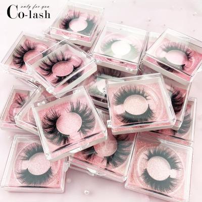 China Real Natural Soft Siberian Mink Lashes Handmade 5D Lashes Long Lasting Natural Mink False Eyelash Custom Logo Eyelashes for sale