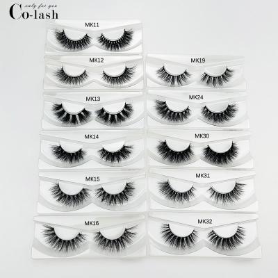 China CoLash Tapered Short Mink Lashes Black Eyelashes Cruelty Free 3d mink eyelashes lasheswholesale seller for sale