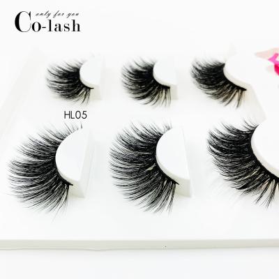 China Wholesale Soft and Light Superb Sellers Private Label 3d 5d 25mm 25mm Fluffy Silk Faux Stripe Lashes Korean Faux Mink Eyelashes With Packing Box for sale