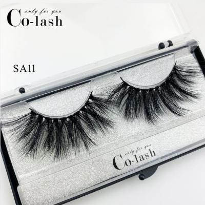 China 2020 Soft And Light Vegan Faux Silk Super Mink 25 Mm Lashes Custom Lash Packaging 3D Faux Mink Eyelashes 25Mm Eyelashes for sale