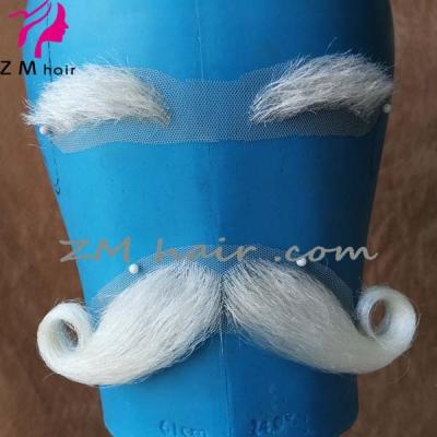 China Lace Up Synthetic Santa Claus Mustache Lace Santa Claus Mustache For Father Christmas for sale