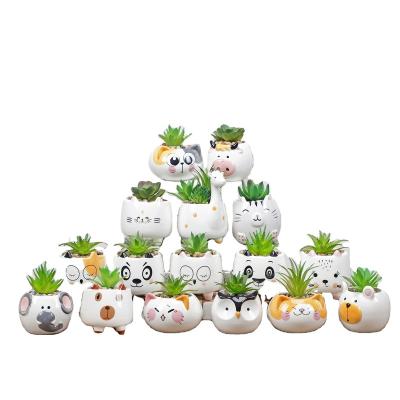 China Minimalist Hot Selling Cute Animal Amazon Flower Pot Vase Planter Ceramic Desktop Ornaments Decor Home Garden Plant Succulent Pots for sale