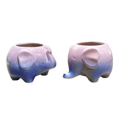 China 2023 New Design CLASSIC 2023 New Design Animal Fish Elephant Flower Pot Garden Unique Creative Ceramic Succulent Planter Wholesale Pottery for sale