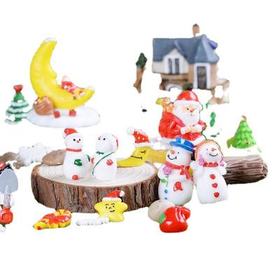 China China Christmas Decoration Resin Crafts Santa Claus Snowman Christmas Tree Pendants Household Garden Landscape Ornaments for sale