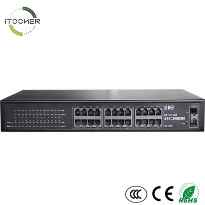 China LACP 2 SFP + 24 RJ45 Ports L2 Managed Gigabit Network Switch for sale