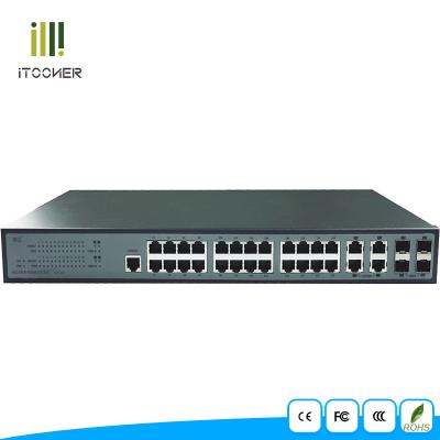 China LACP 28 Port Industrial PoE Web-managed Switch for sale