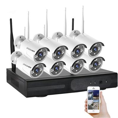 China Wireless 8CH IR HD Home Security NVR IP Camera System 720P CCTV Set Wifi Cameras Video NVR Outdoor CCTV KIT GNT-K6108J for sale