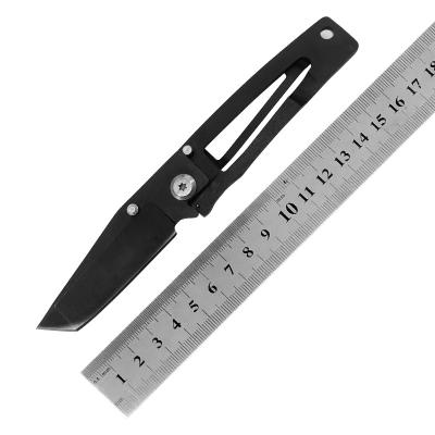 China Full Stainless Steel Tactical Pocket Small Black Mini Folding Knife for sale