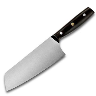 China 9 CR13 Stocked High Carbon Steel 8 Inch Heavy Duty Ebony Wood Handle Full Tang Kitchen Cleaver Knife for sale