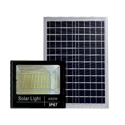 China High Quality 60W 100W 200W 300W 400W Outdoor 30W Solar Powered Rechargeable Remote Control + Light Sensor Led Solar Flood Light for sale