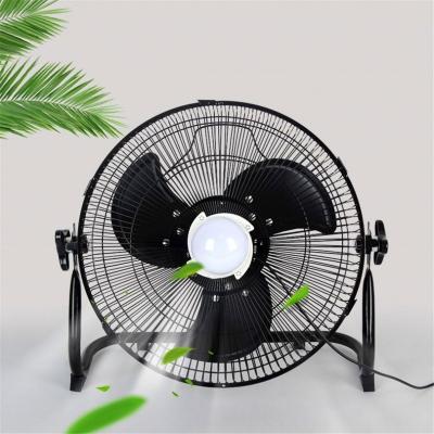 China Eco-friendly portable multi-function rechargeable wind speed Usb outdoor camping household mute fan with led light for sale