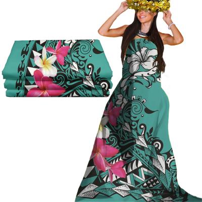 China QUICK DRY 100% Polyester Fabric Fabric Dresses Use Custom Pattern Digital Printing Polynesian Tran 2021 Thermal Transfer Use New Thermals for sale